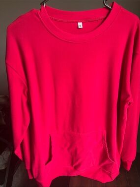 Pink Crewneck Pullover Sweatshirt